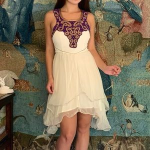 Free People Formal Purple and White dress
